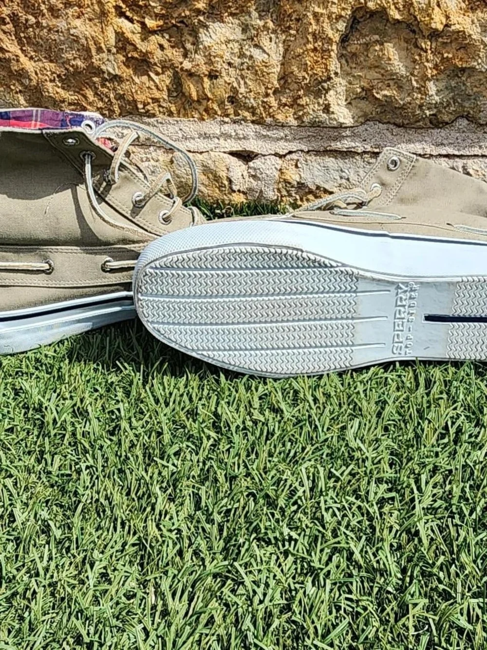 Sperry Bahama Boot Olive Canvas High-Top Sneakers